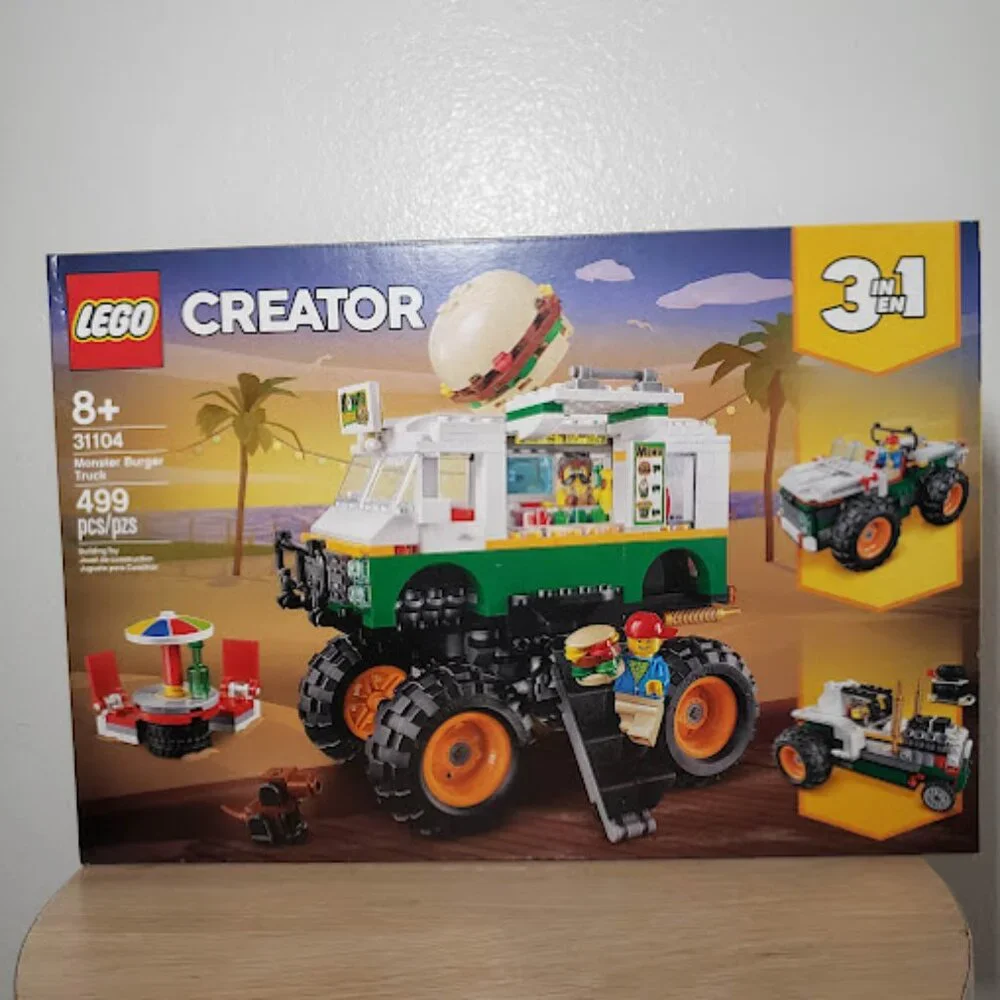 RETIRED LEGO Creator 3in1 Monster Burger Truck 31104 Food Vehicle SEALED NEW 499